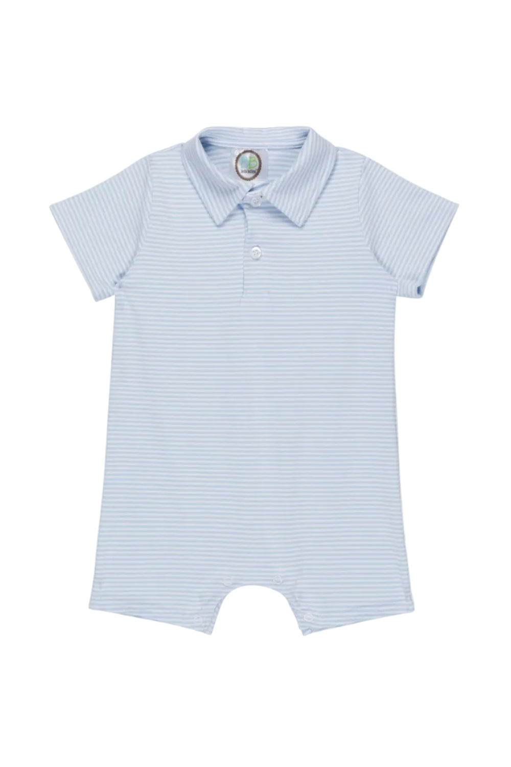 Boy's Short Sleeved Polo Style Collared Romper
