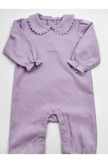 Long Sleeve Scalloped Collared Romper