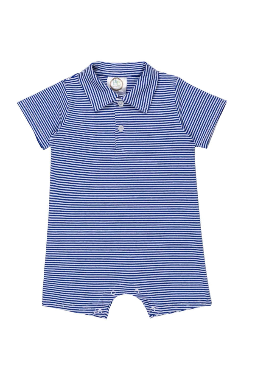 Boy's Short Sleeved Polo Style Collared Romper