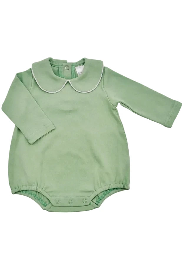 Long Sleeve Piping Collared Bubble