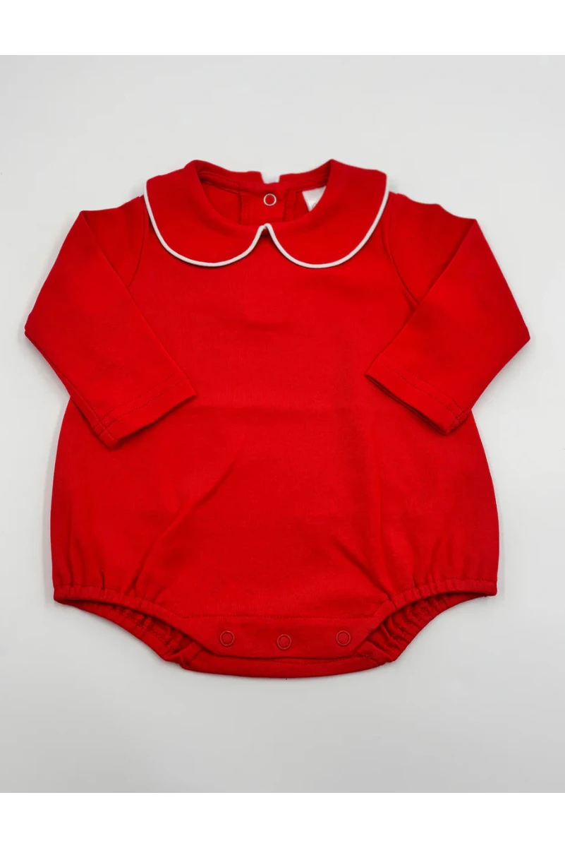 Long Sleeve Piping Collared Bubble