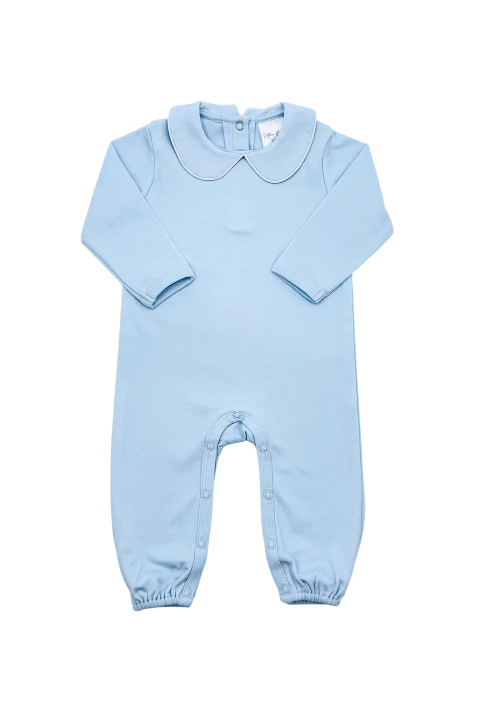 Long Sleeve Piping Collared Romper