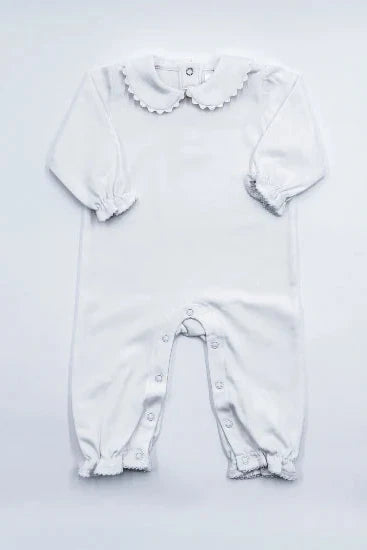 Long Sleeve Scalloped Collared Romper