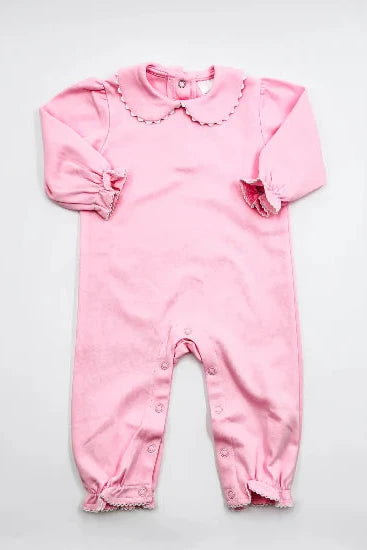 Long Sleeve Scalloped Collared Romper